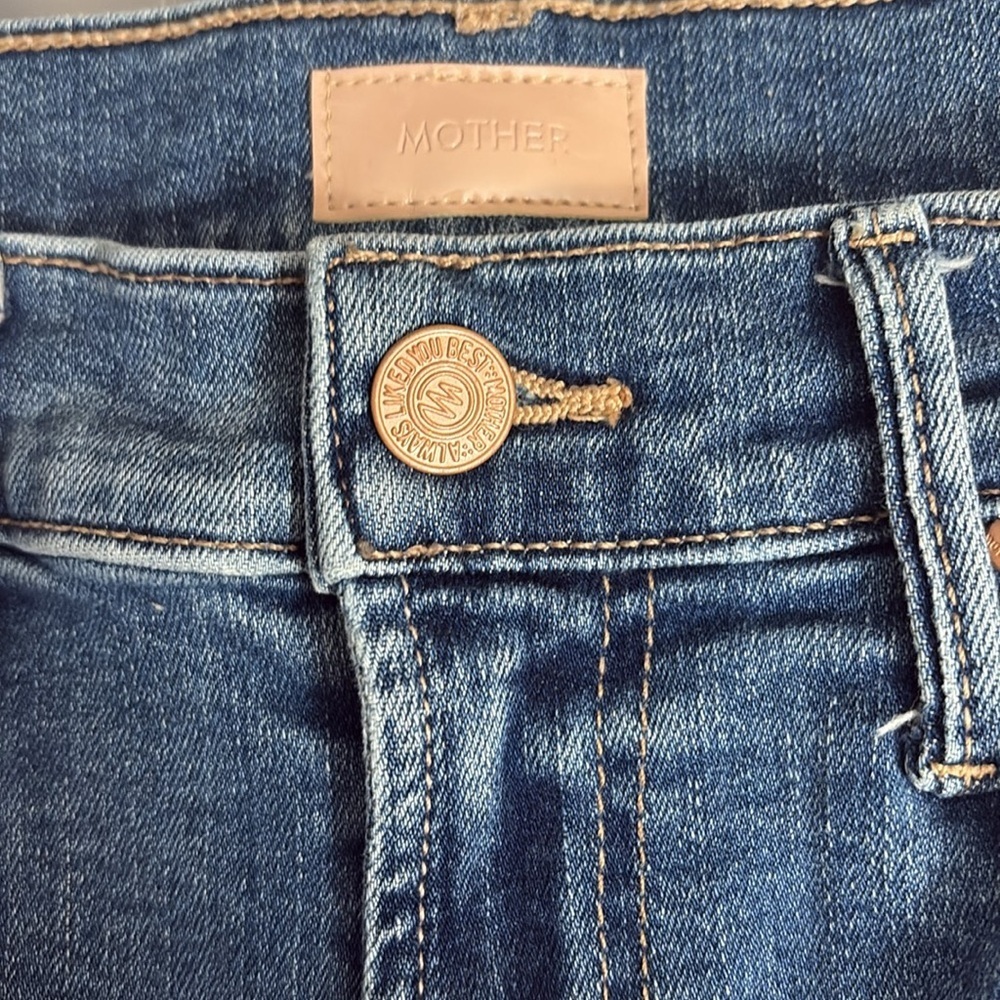 MOTHER The Swooner Rascal Hover Straight Leg Denim Jeans in Healing Jar Size 28 - Picture 10 of 14